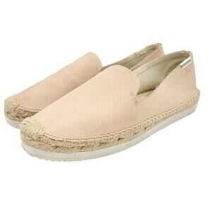 Soludos Pale Peach Leather Espadrilles Slip-Ons Shoes - Size 8